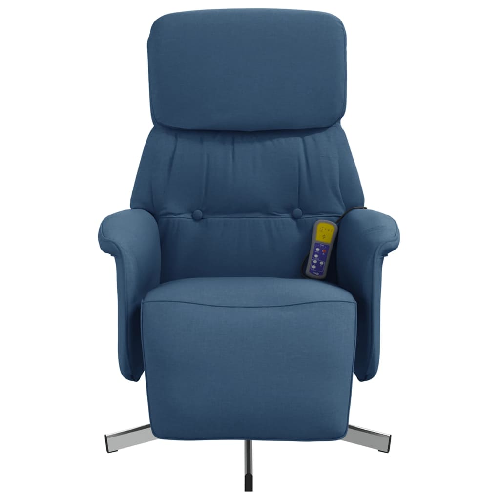 Massagesessel mit Fußteil Braun Stoff
