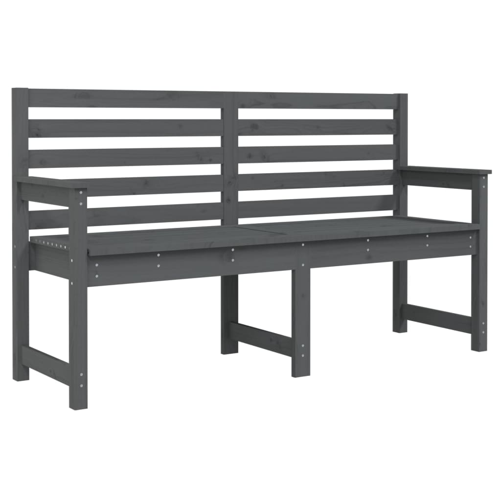 Gartenbank Grau 109x48x91,5 cm Massivholz Kiefer