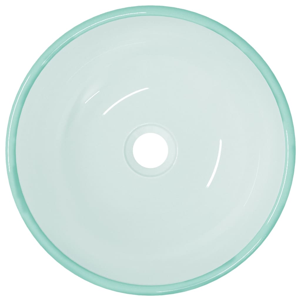 Waschbecken Hartglas 35x12 cm Transparent