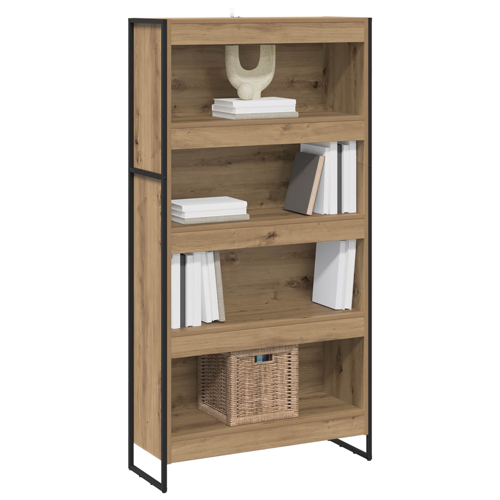 Bücherregal 2 pcs Schwarz Eichen-Optik 60 x 30 x 189,5 cm