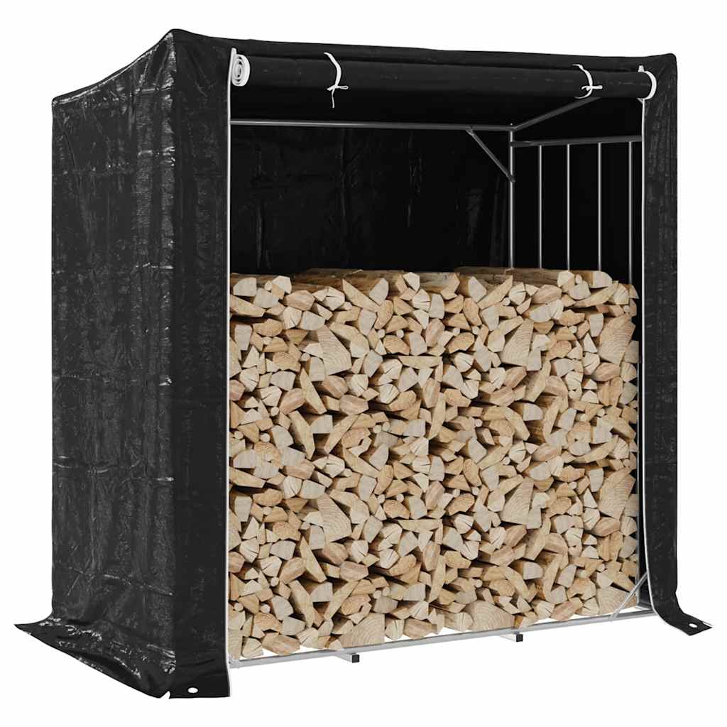Brennholzregal mit Regenschutz 100,5x40,5x110,5 cm