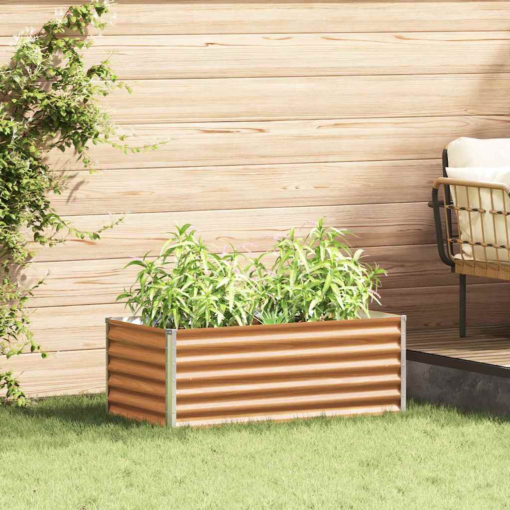Garten-Hochbeet 100 x 50 x 36 cm Cortenstahl