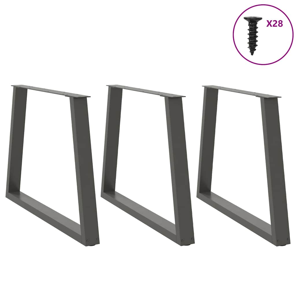 Couchtischbeine V-Form 2 Stück Schwarz 30x(30-31,3) cm Stahl