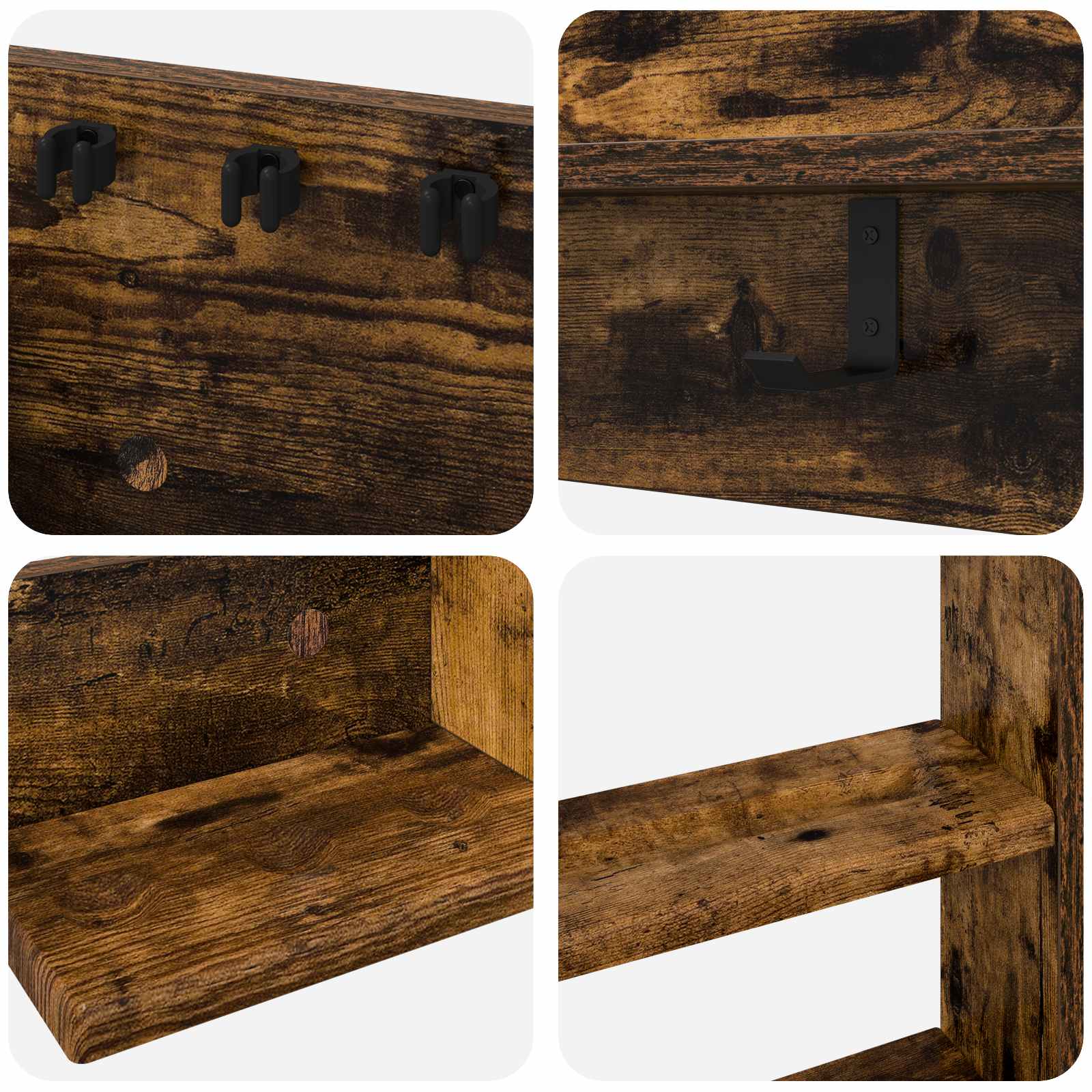 Billardqueue-Ständer Holzwerkstoff 93 x 12 x 103 cm Weiß