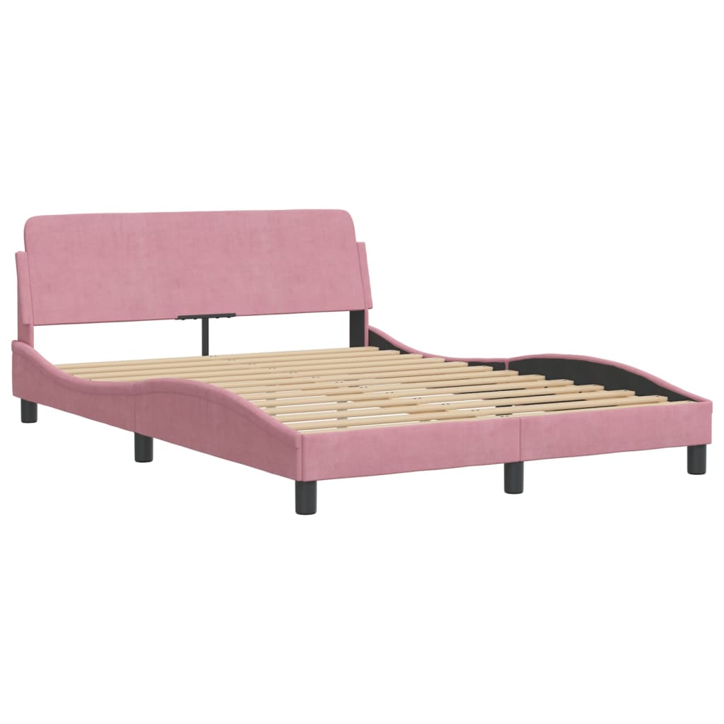 Bett mit Matratze Hellgrau 80x200 cm Samt