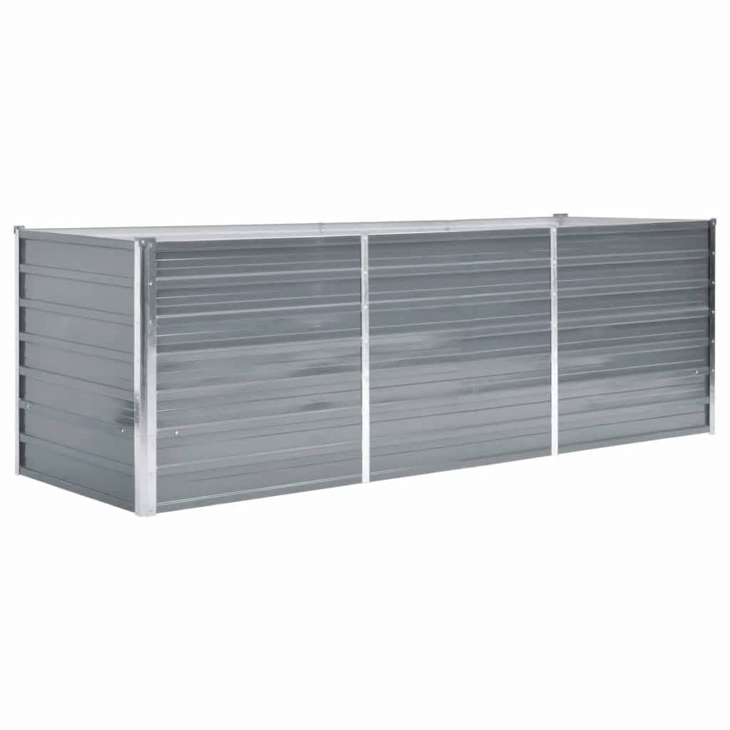 Hochbeet 160 x 80 x 77 cm Verzinkter Stahl Grau