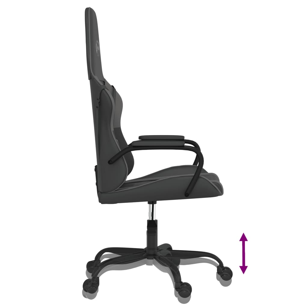 Gaming-Stuhl mit Massagefunktion Schwarz und Blau Kunstleder