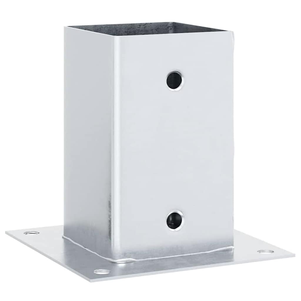 Pfostenträger Quadratisch 4Stk. Silber 46x46mm Verzinkter Stahl