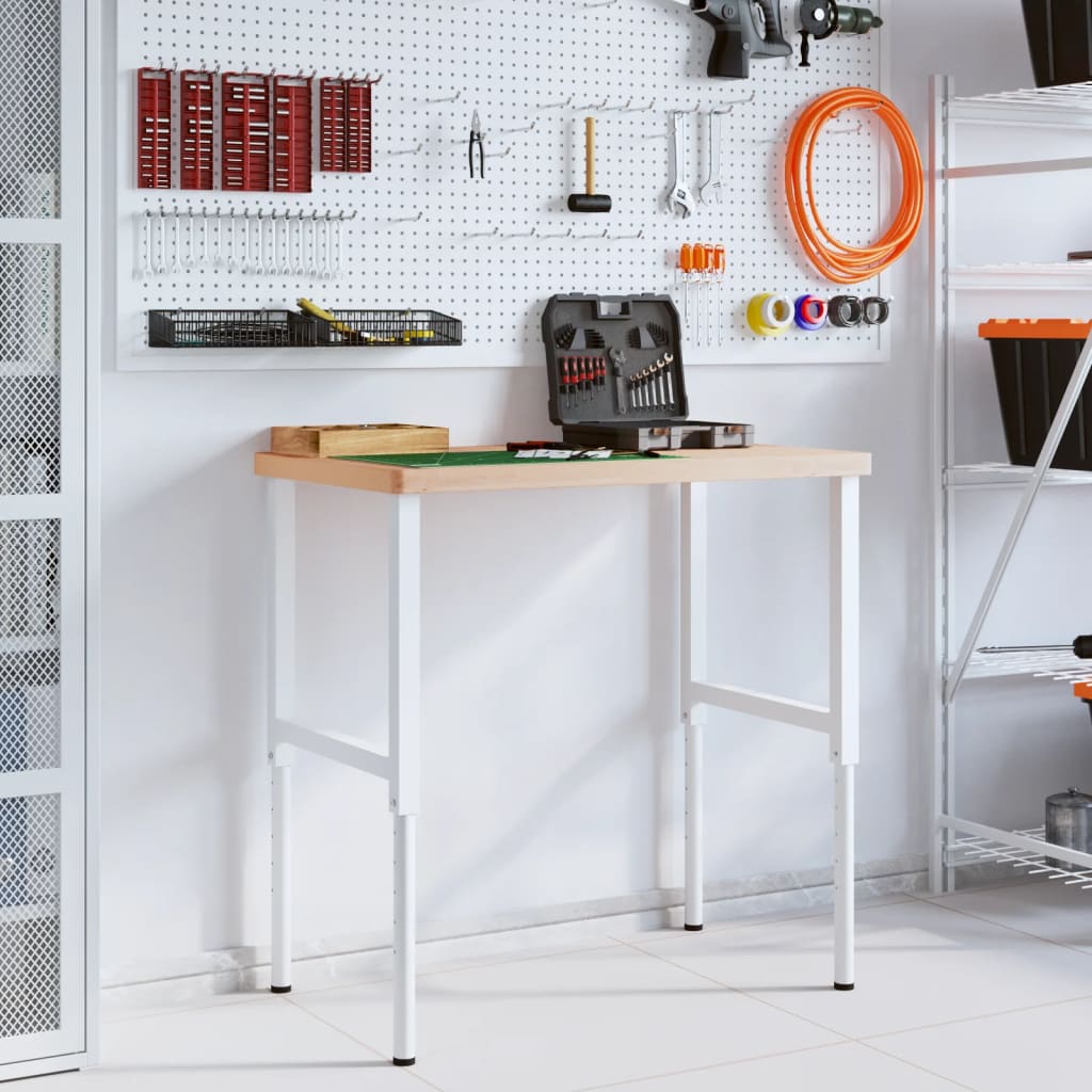 Werkbank 100x60x(71,5-98) cm Massivholz Buche Rechteckig