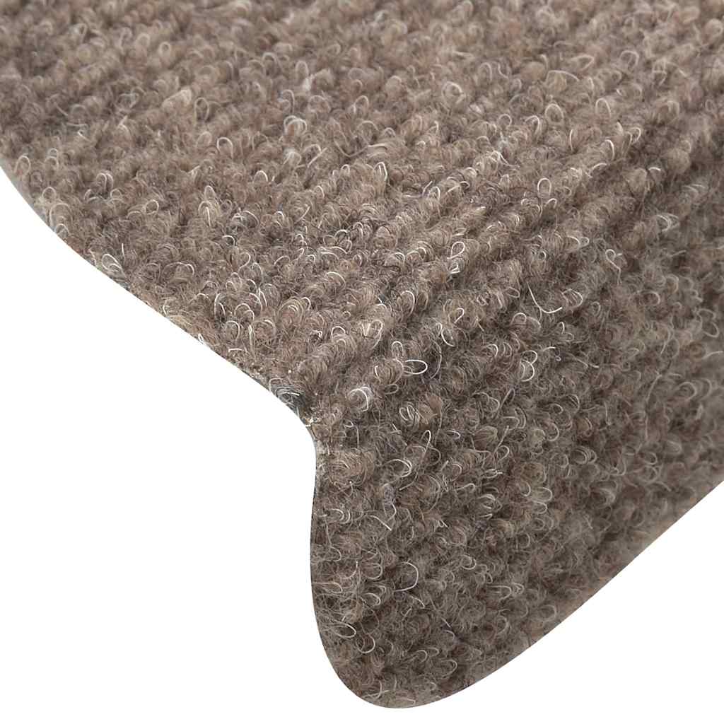 Stufenmatten Selbstklebend 15 Stk. 56x17x3 cm Hellbraun Halbrund