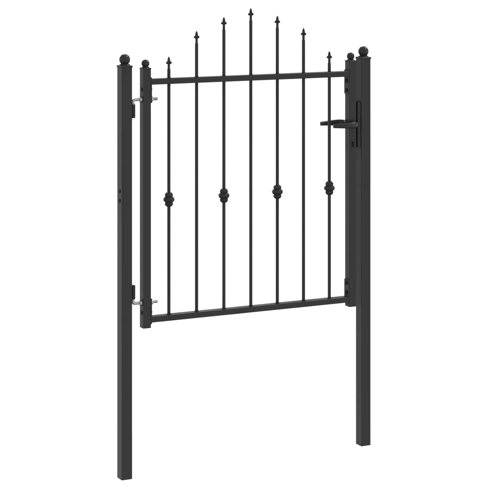 Zauntor HORST 100 x 75 cm Metall Schwarz Abschließbar