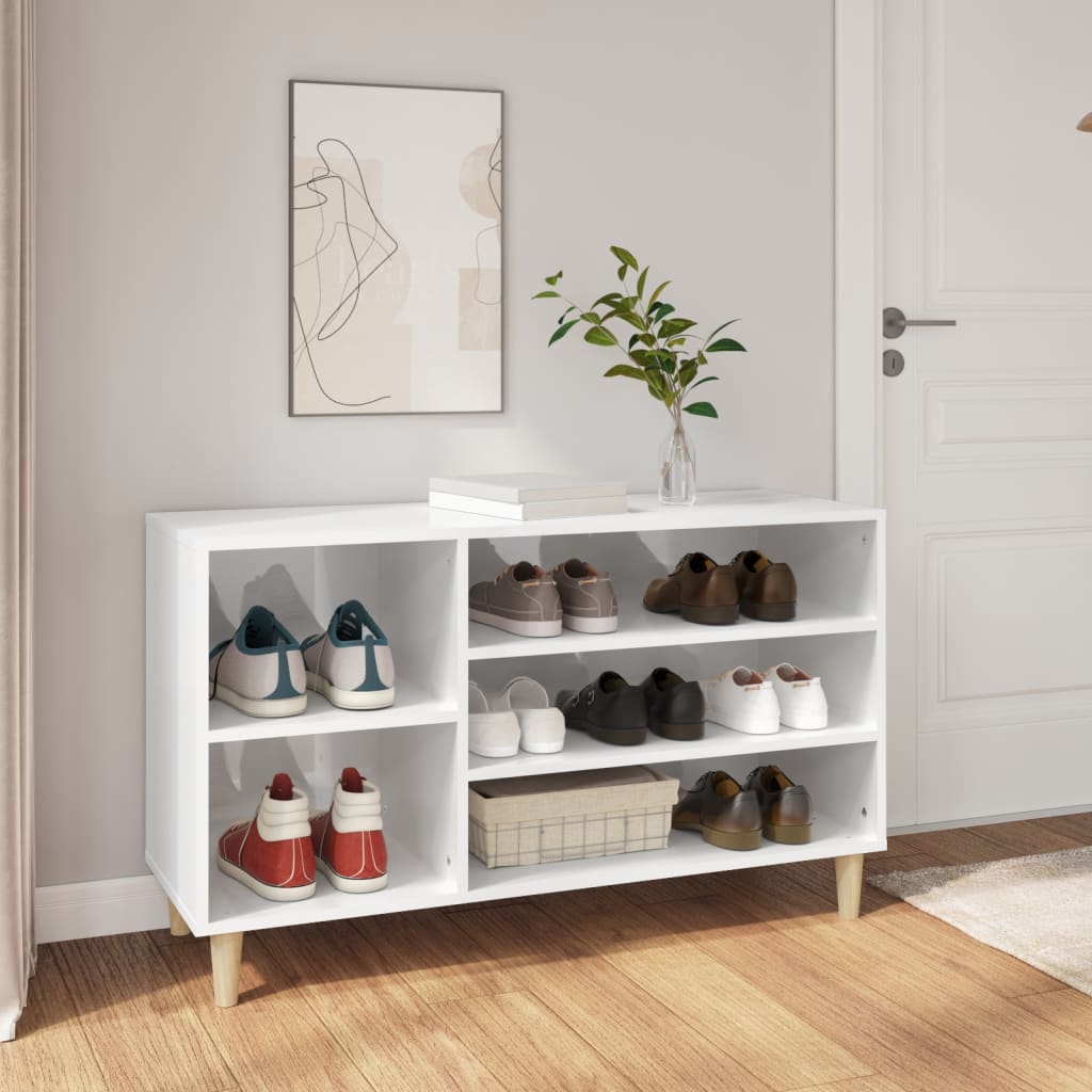 Schuhregal Weiß 102x36x60 cm Holzwerkstoff