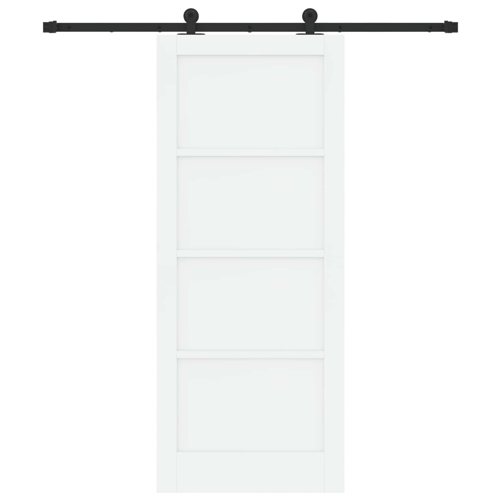 Schiebetür Natürlich und Schwarz 61 x 198,5 cm