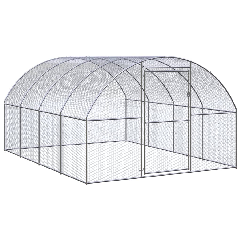 Outdoor-Hühnerstall 3x2x2 m Verzinkter Stahl