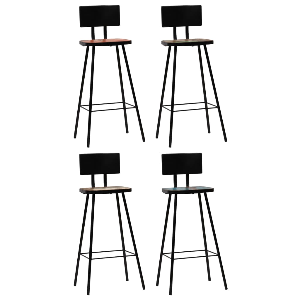 Bar-Set 3-tlg. Altholz Massiv Mehrfarbig