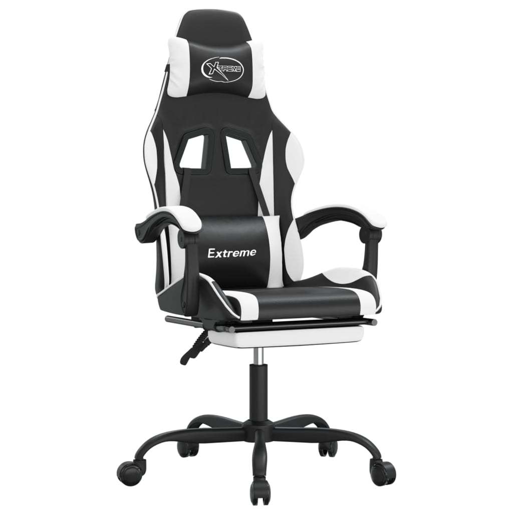 Gaming-Stuhl Drehbar Schwarz und Grün Kunstleder