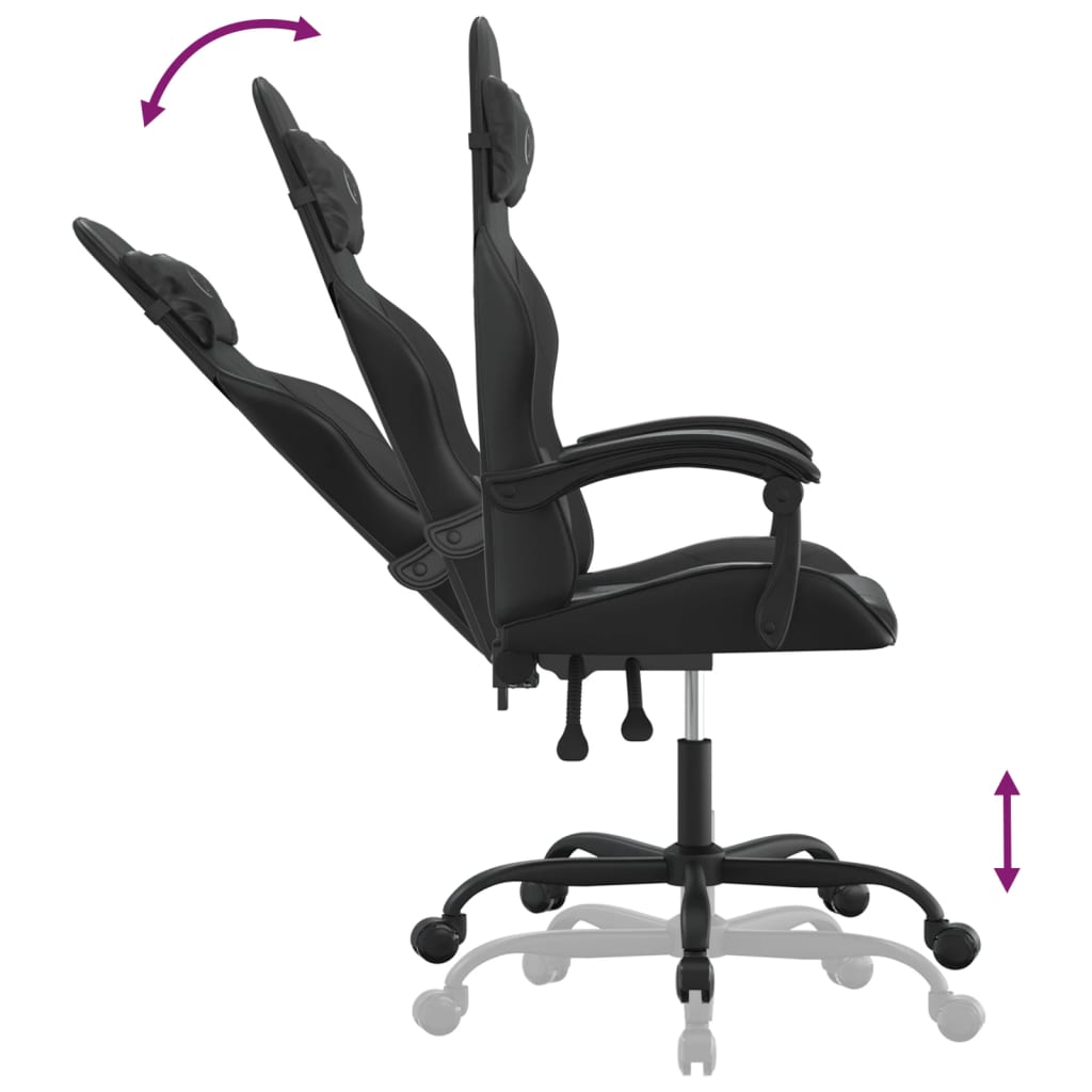 Gaming-Stuhl Schwarz und Golden Kunstleder