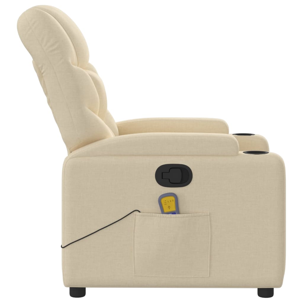 Massage-Relaxsessel, hellgrauer Stoff
