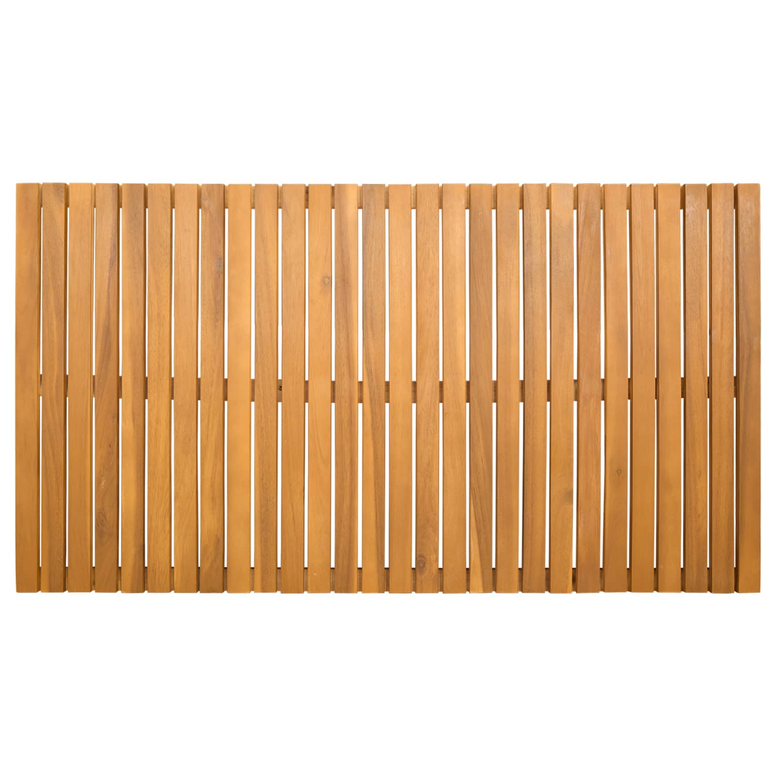 Badematte Uni Braun 60 x 40 cm Massives Akazienholz