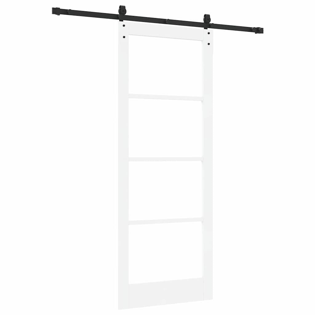 Schiebetür Natur 61 x 198,5 cm Massivholz Kiefer und Glas