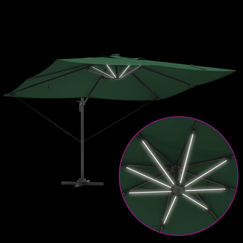 Sonnenschirm Sand 352 x 251 x 265 cm Polyester und Aluminium