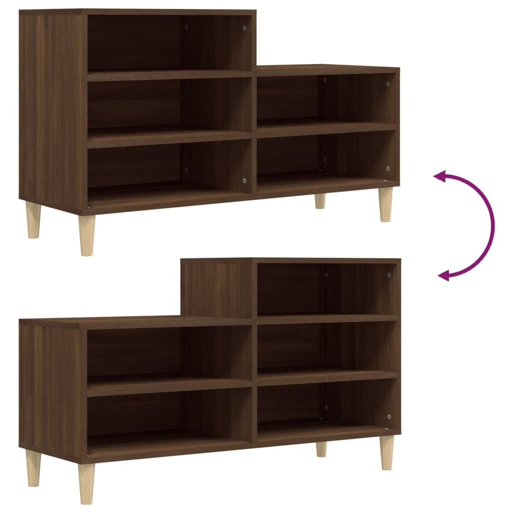 Schuhregal Weiß 102x36x60 cm Holzwerkstoff