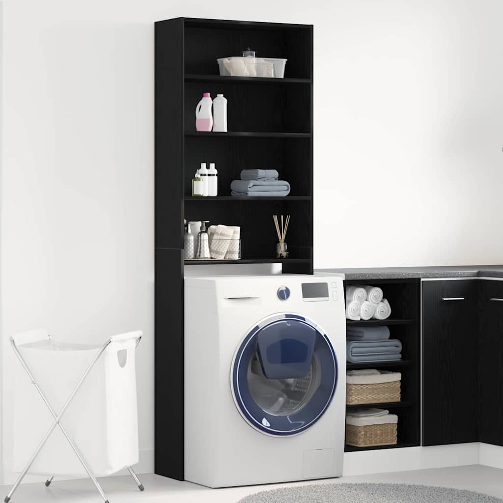 Waschmaschinenschrank Weiß 64x24x190 cm