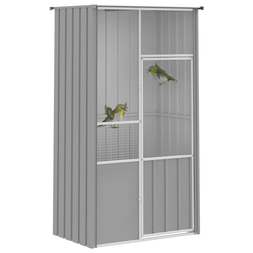 Voliere Anthrazit 115x78x200 cm Verzinkter Stahl