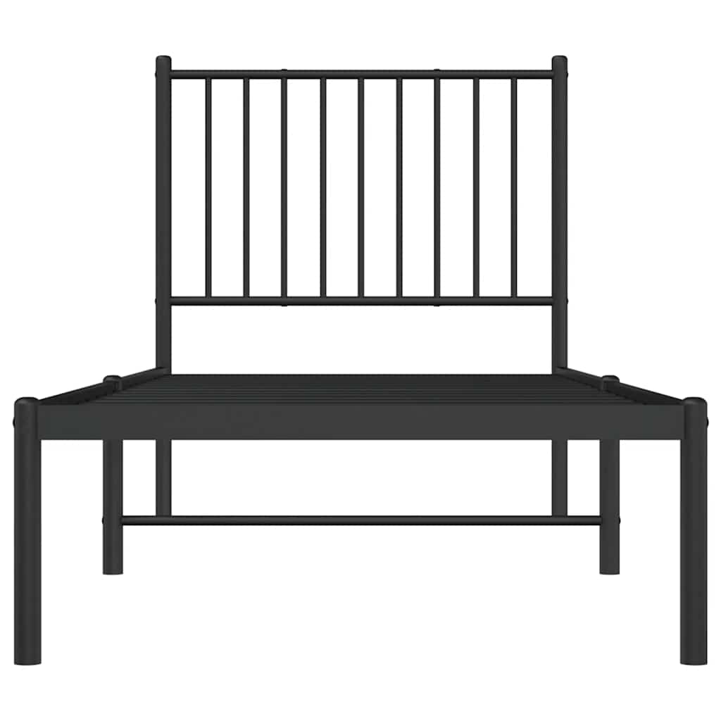 Bettgestell Metall Schwarz 75x190 cm