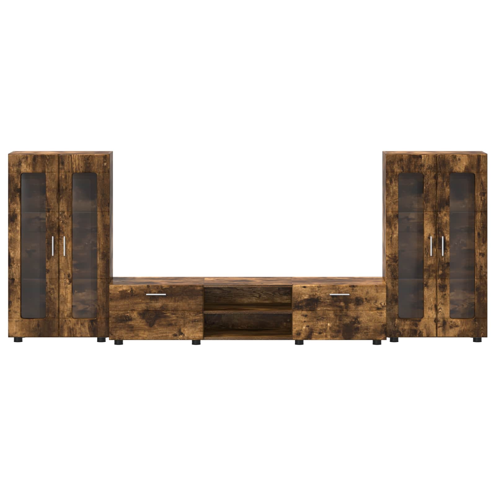 Highboard mit Regal FLORIN Weiß 60 x 35 x 182 cm Holzwerkstoff