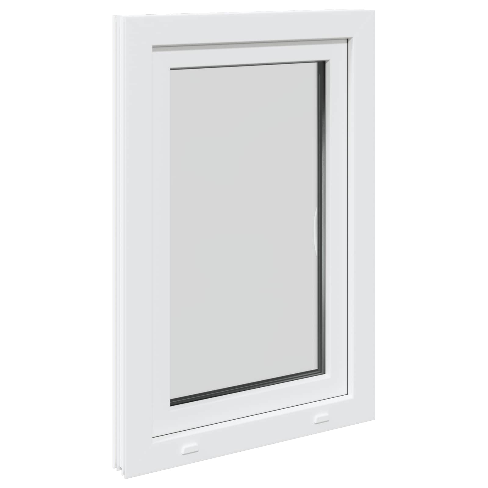 Kellerfenster RISOR 50 x 50 cm PVC und Glas Weiß