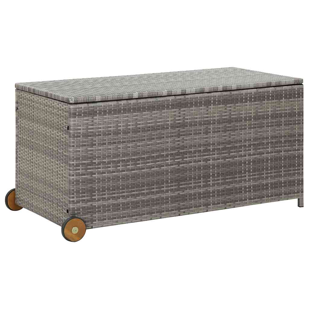 Garten-Auflagenbox Schwarz 120x65x61 cm Poly Rattan