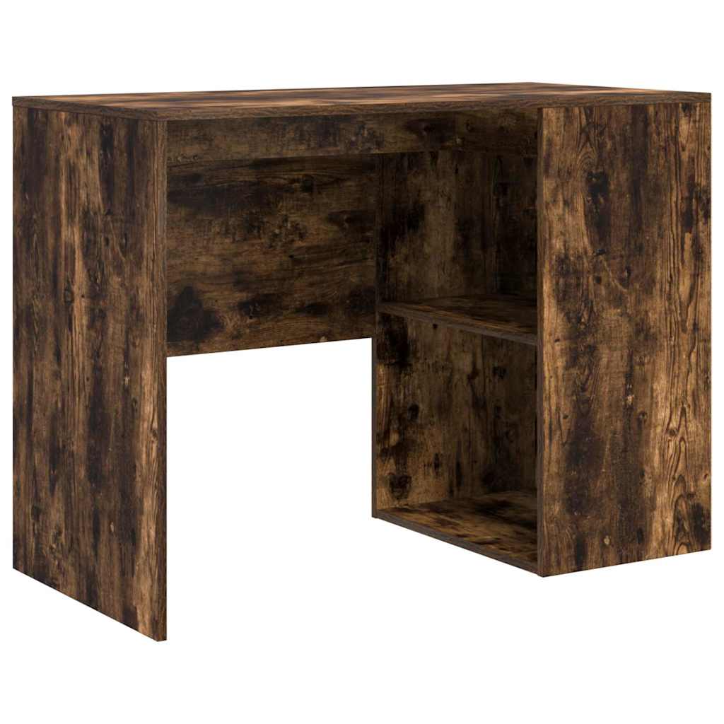 Eck-Schreibtisch Schwarz Eichen-Optik 102 x 88 x 75 cm