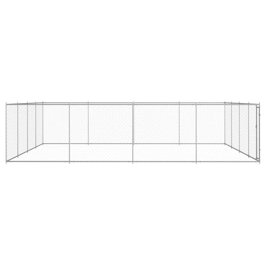 Outdoor-Hundezwinger Verzinkter Stahl 570x570x185 cm