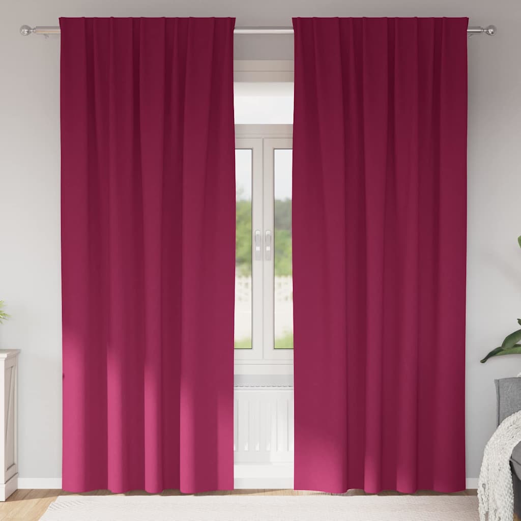 Verdunkelungs-Vorhänge mit Ringen 2 pcs Beige 140 x 140 cm