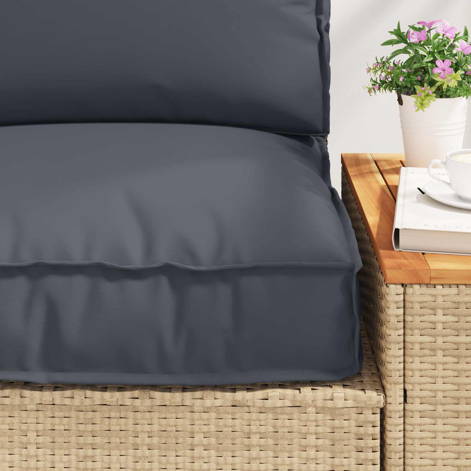 Palettenkissenset 2 pcs Anthrazit Oxford-Stoff