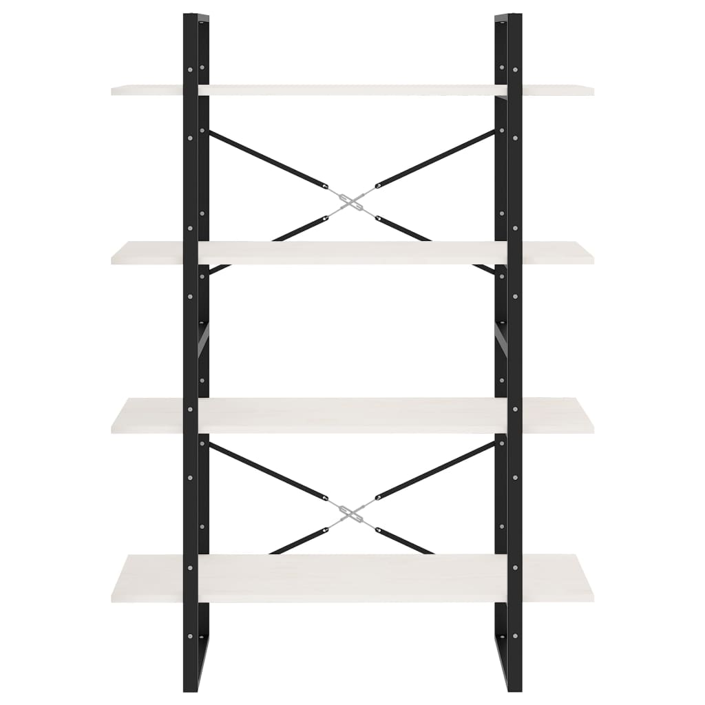 Bücherregal 2 Fächer Weiß 100x30x70 cm Holzwerkstoff
