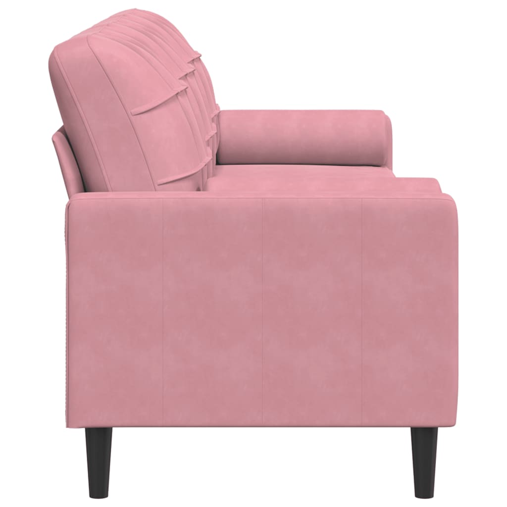 2-Sitzer-Sofa mit Zierkissen Hellgrau 120 cm Samt