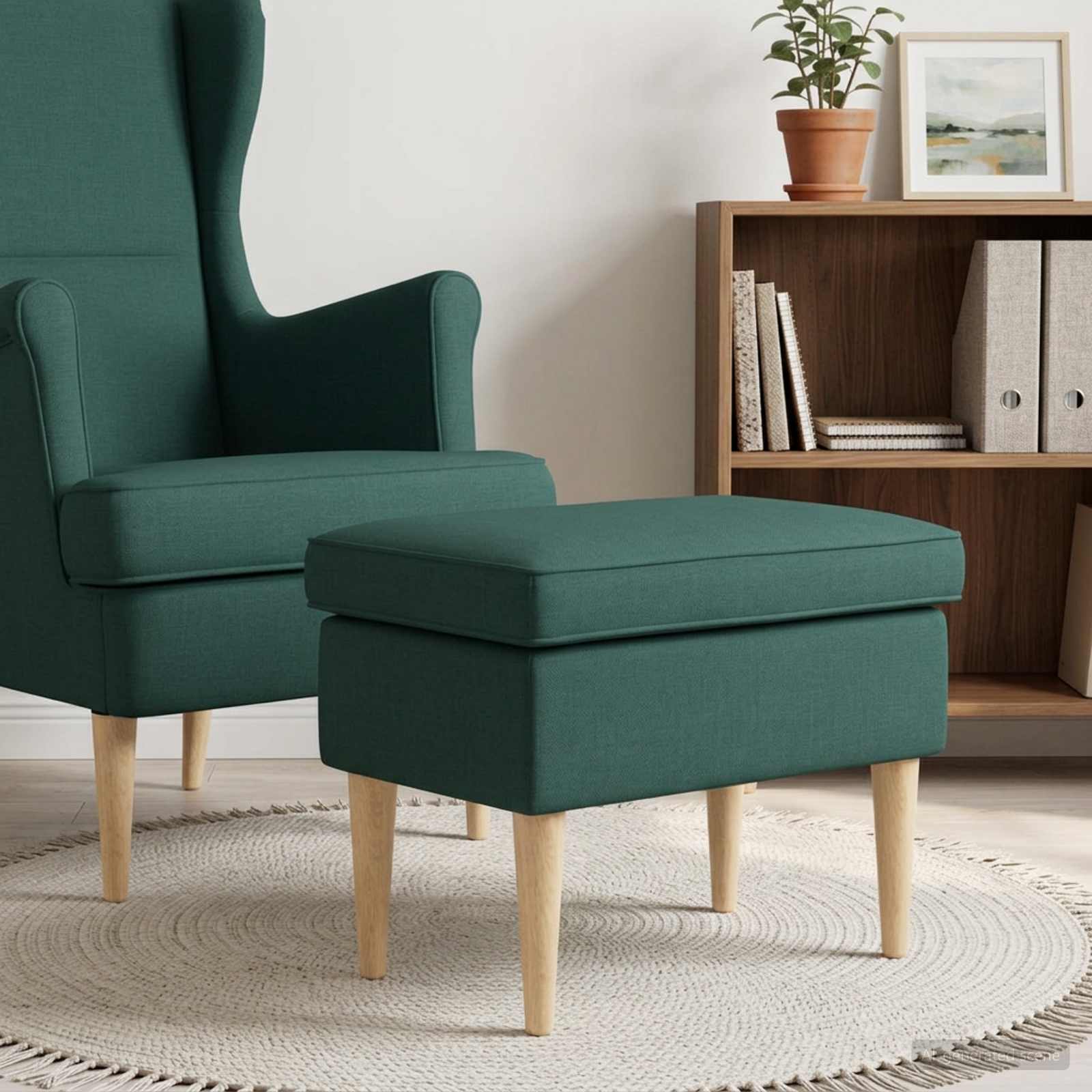 Hocker Hellgrau 55 x 35 x 41 cm Polyester
