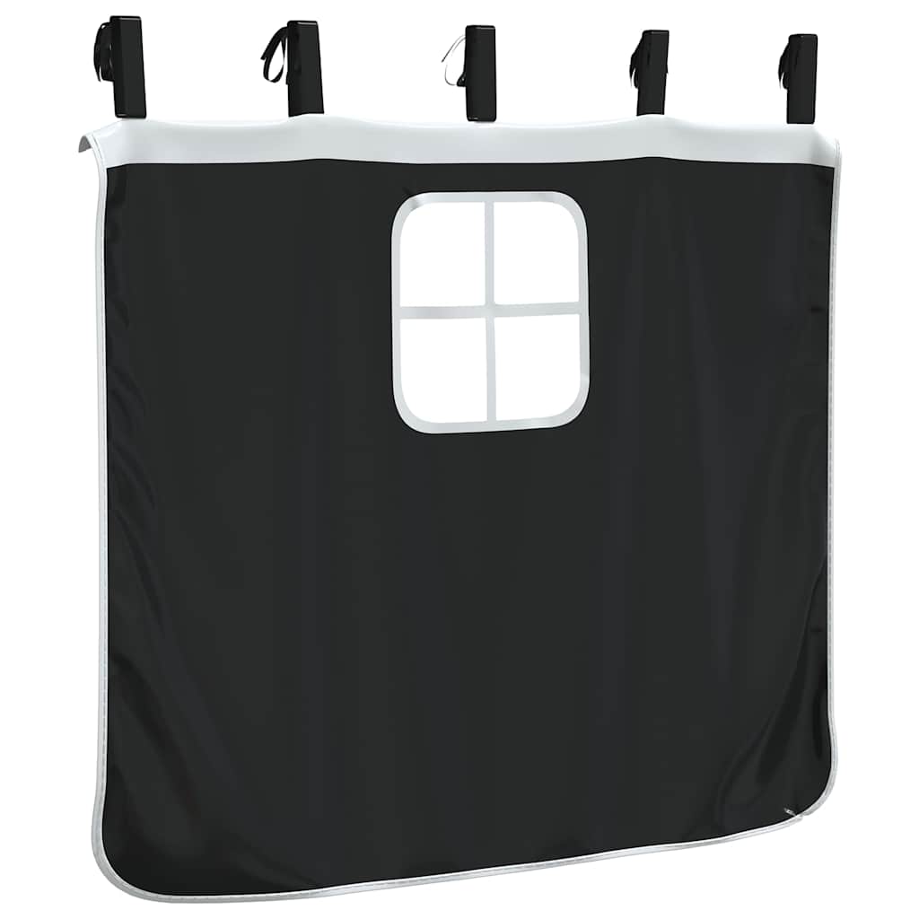 Vorhänge für Hochbett Weiß und Schwarz Polyester