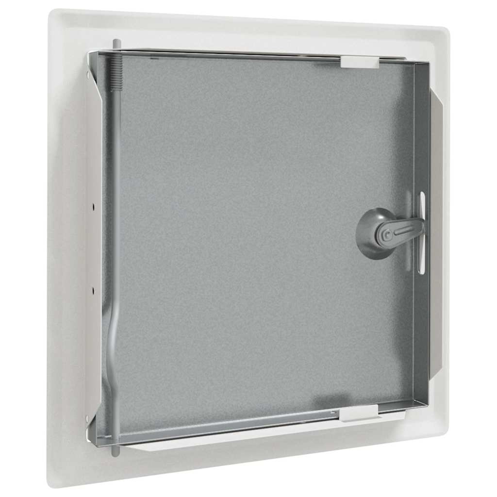 Zugangsklappe 2 pcs Weiß 23 x 23 x 3 cm Stahl
