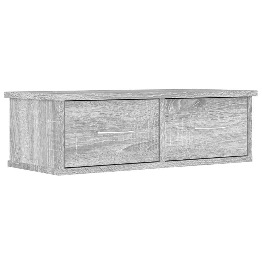 Wand-Schubladenregal Weiß 60x26x18,5 cm Holzwerkstoff