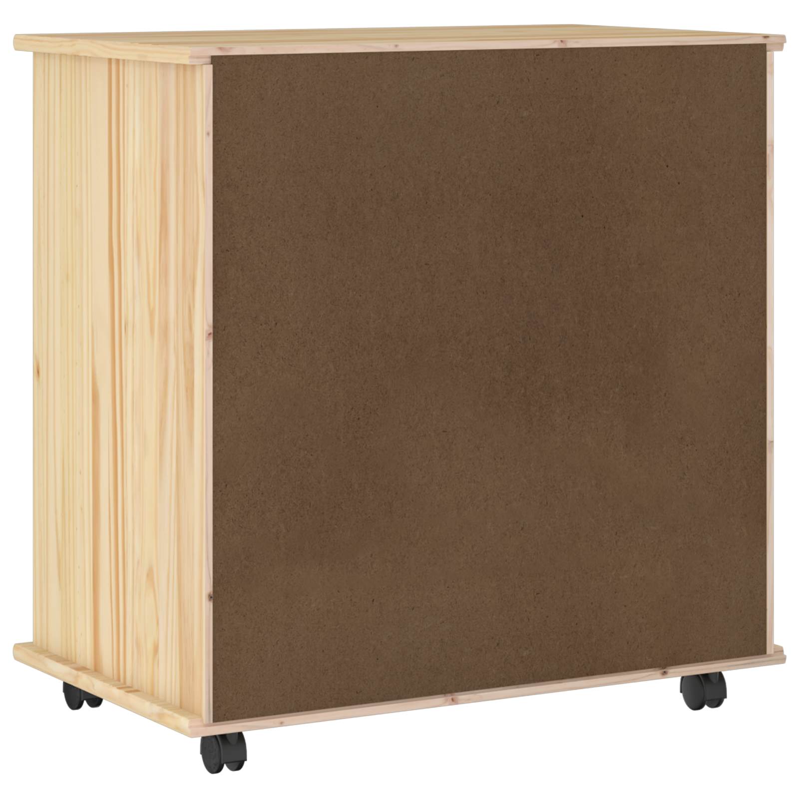 Rollschrank Honigbraun 63,5 x 39 x 65,5 cm Massivholz Kiefer