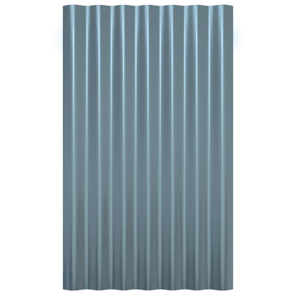Dachpaneele 12 Stk. Verzinkter Stahl Grün 100x36 cm