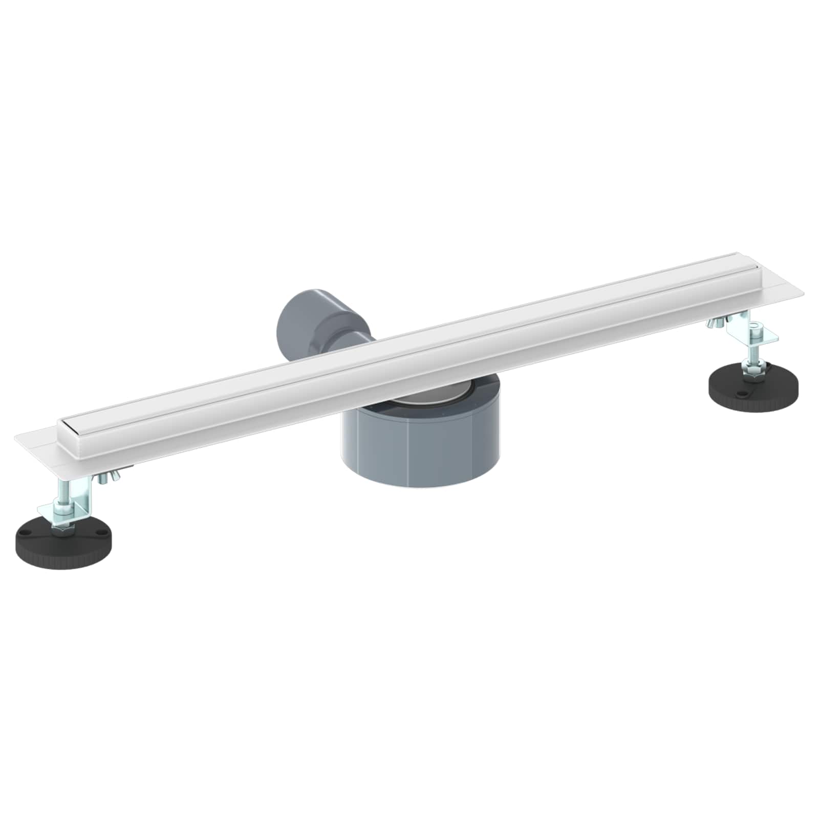 360° Duschablauf mit slim Modell Silber 50 cm Edelstahl 304