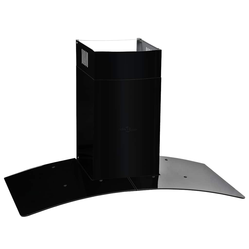 Dunstabzugshaube Wandmontage Edelstahl 756 m³/h 60 cm Schwarz