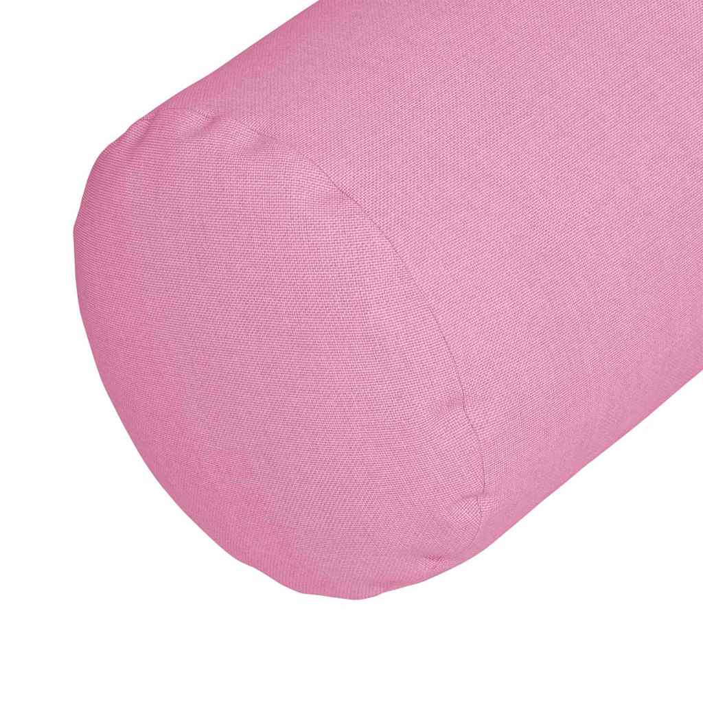 Bolsterkissen 2 Stück Hellgrau Ø 15 x 40 cm Stoff
