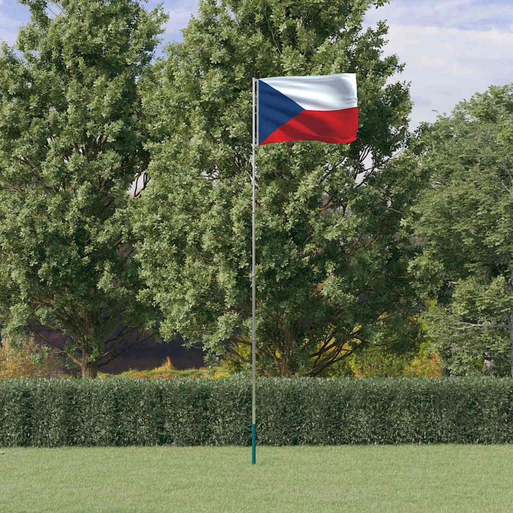 Fahnenmast Teilbar Silbern 6,08 m Aluminium