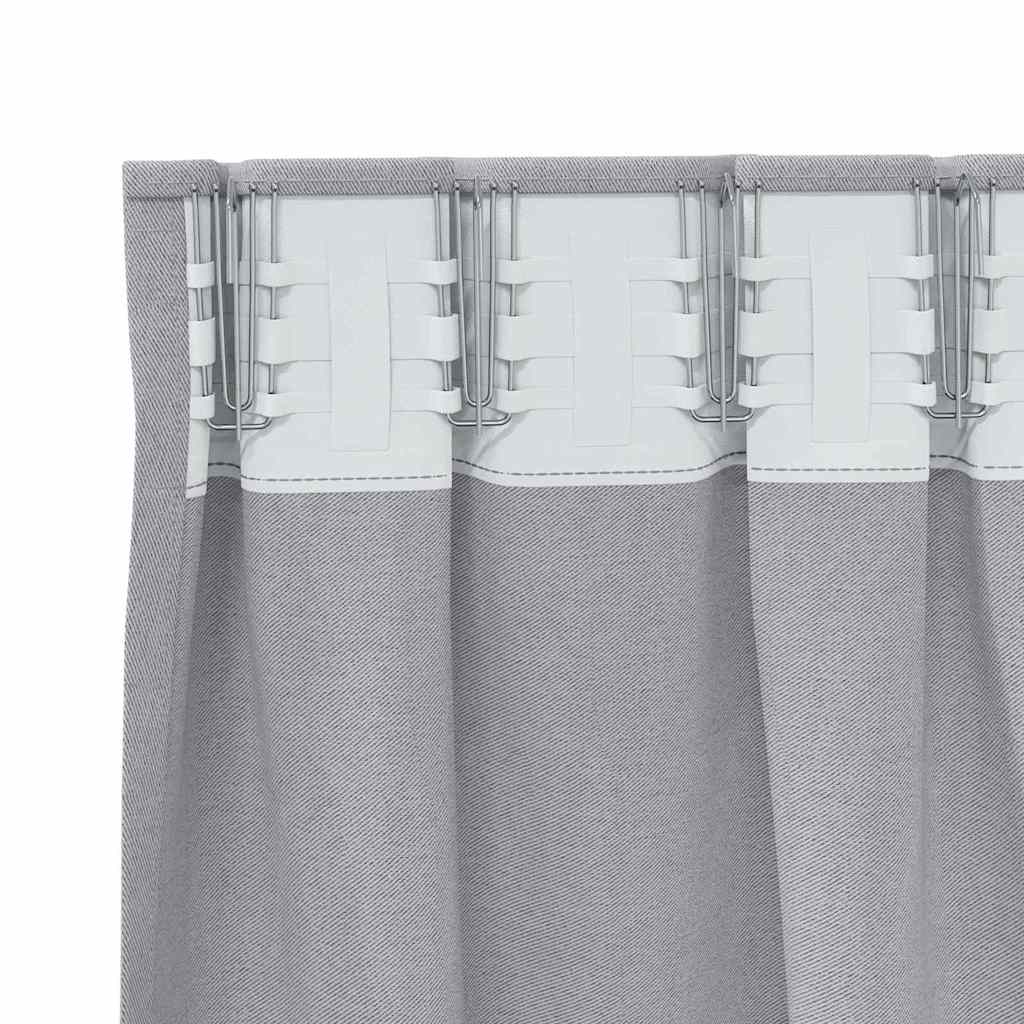 Verdunkelungs-Vorhänge mit Ringen 2 pcs Beige 140 x 140 cm