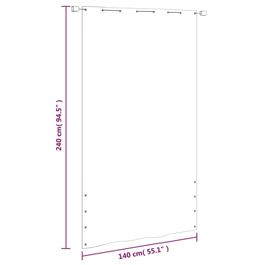 Balkon-Sichtschutz Hellgrün 100x240 cm Oxford-Gewebe